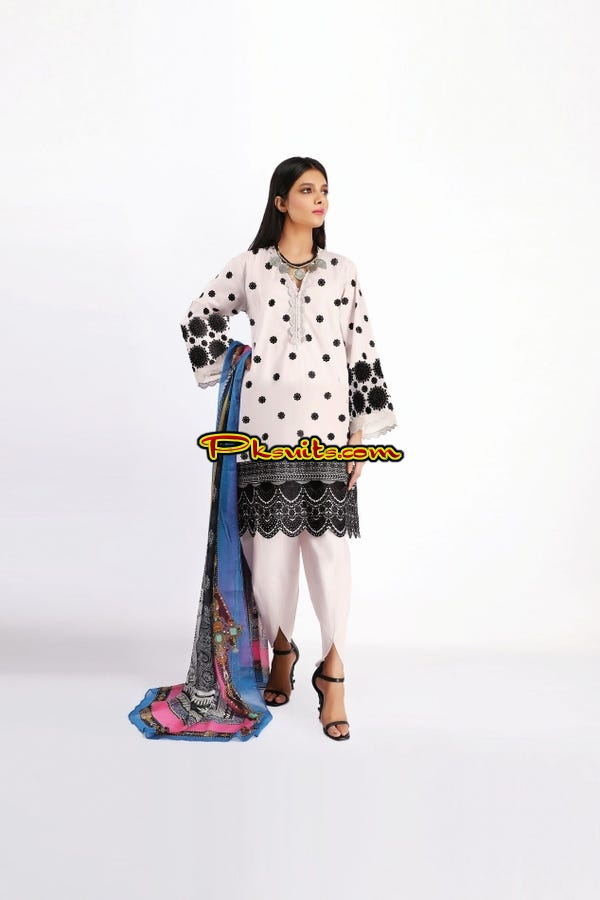 Eid 2-Pcs Embroidered Lawn Dress 2020 (Unstitched ) (DRL-516) Online  Shopping & Price in Pakistan